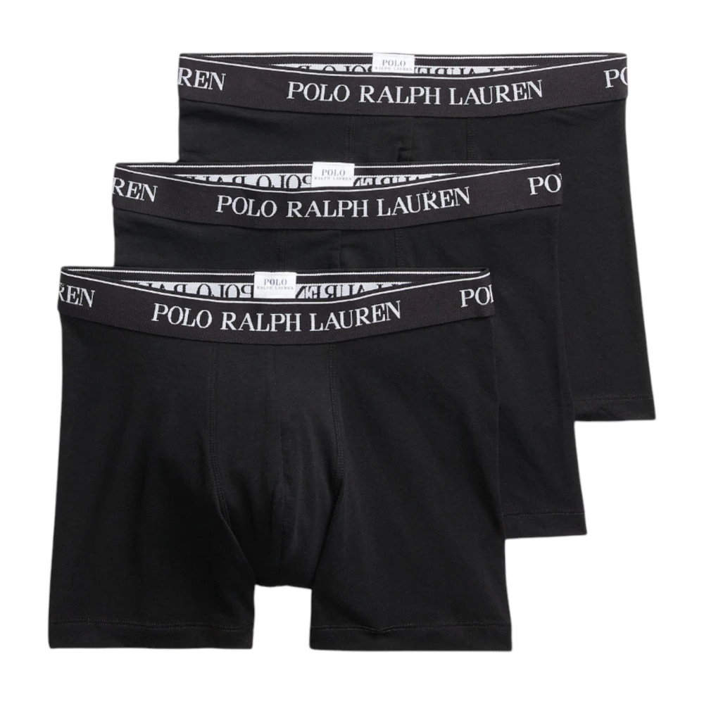 Ralph Lauren Svart Stretch-Cotton Boxer Brief 3-Pack