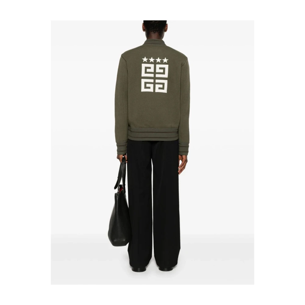 Givenchy Groene Wollen Jas met 4G Sterren Green Heren