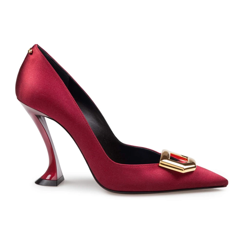 Lanvin Kvinno Röd Skor Dam, 39 Eu, Satinpumps