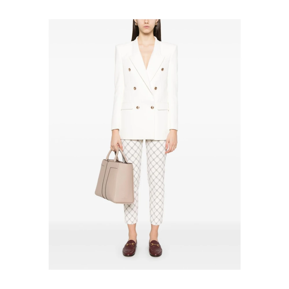 Elisabetta Franchi Witte Jas Dames Buitenkleding White Dames