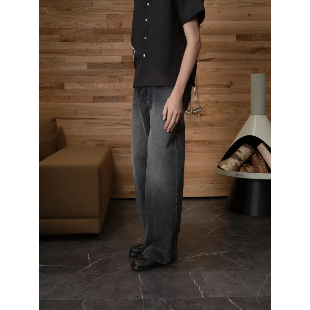 Rhude Straight Cut Denim Jeans Black Heren