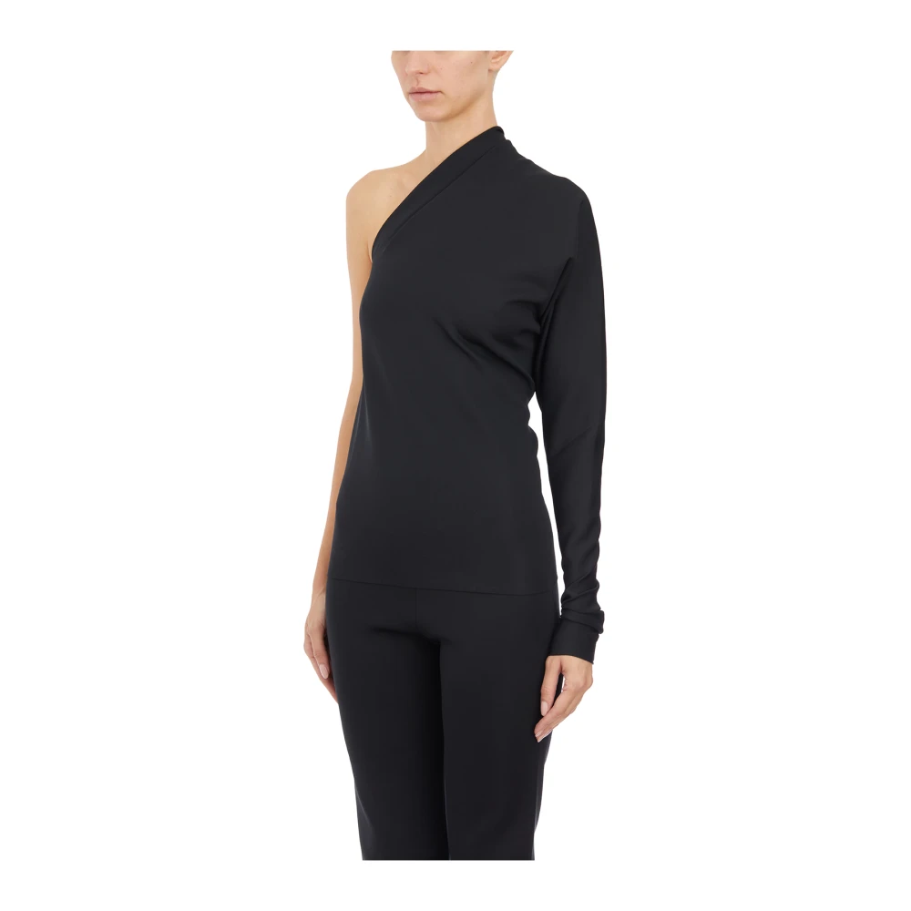 Rick Owens Zwarte Diana Top Shirt Black Dames