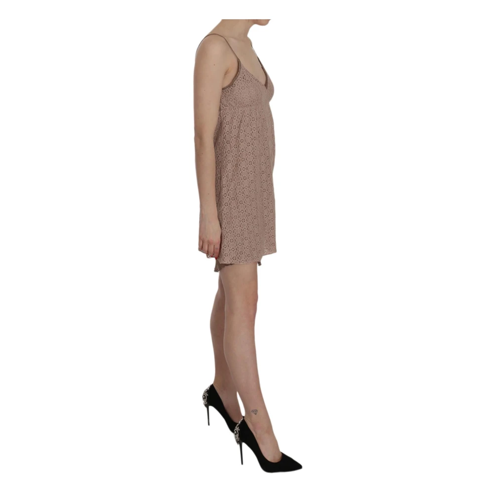 Pink Memories Beige A-lijn Mini Jurk Beige Dames