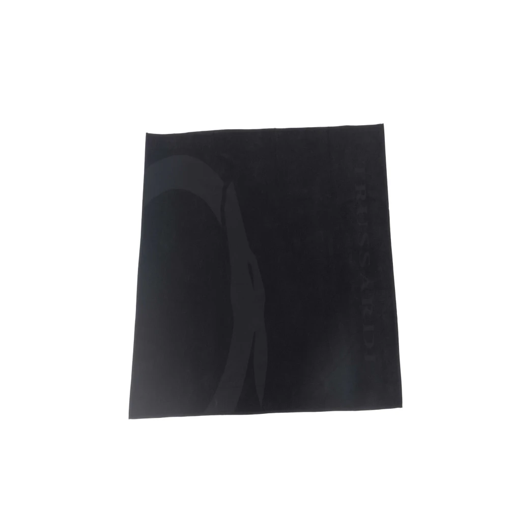 Trussardi Monochrome Logo Strandhanddoek Black Unisex