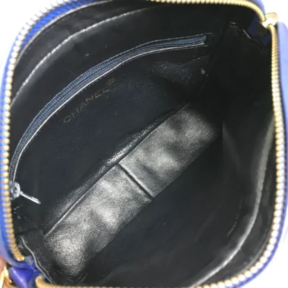Chanel Vintage Pre-owned Leather chanel-bags Blue Dames