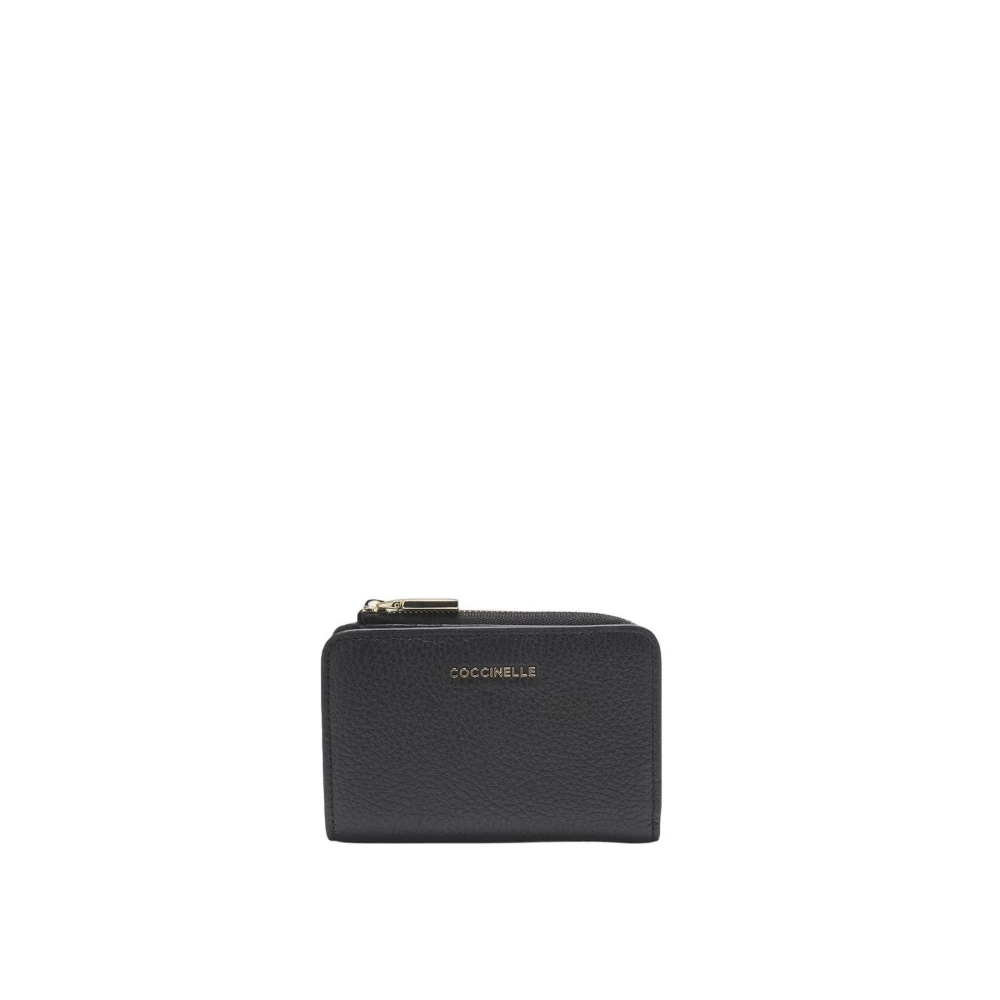 Coccinelle Metallic Soft Leather Wallet With Triple Compartments - Female - Wallets & Cardholders - Black - One Size - Accessories - Image 3