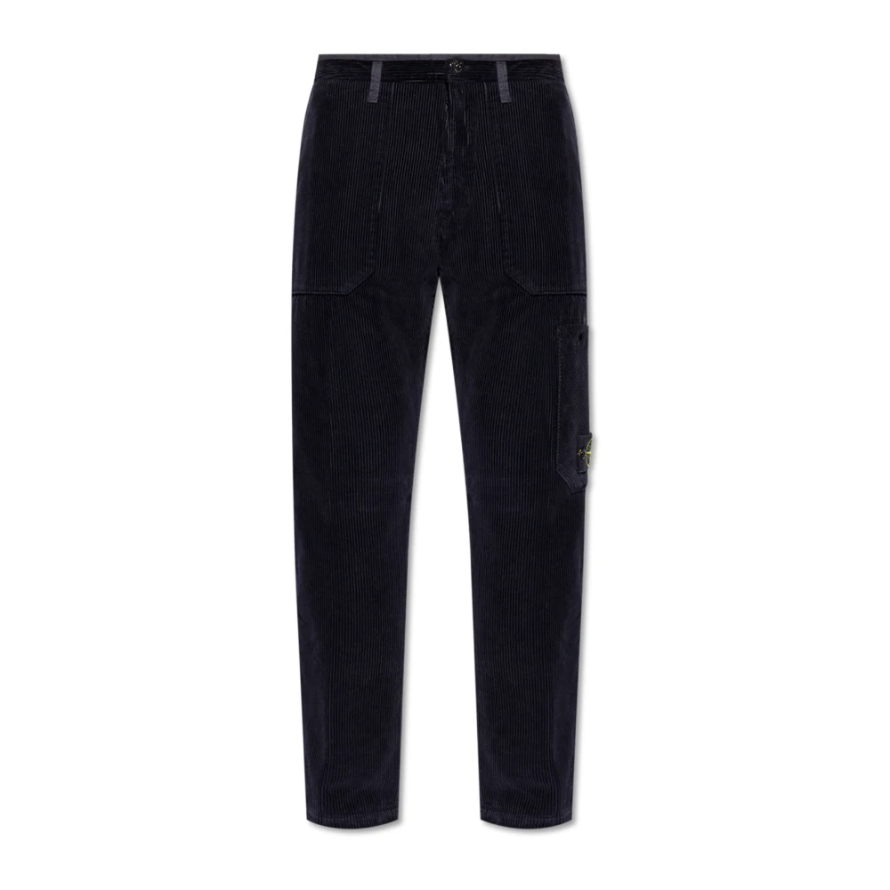 Stone Island Broek met logo Black Heren