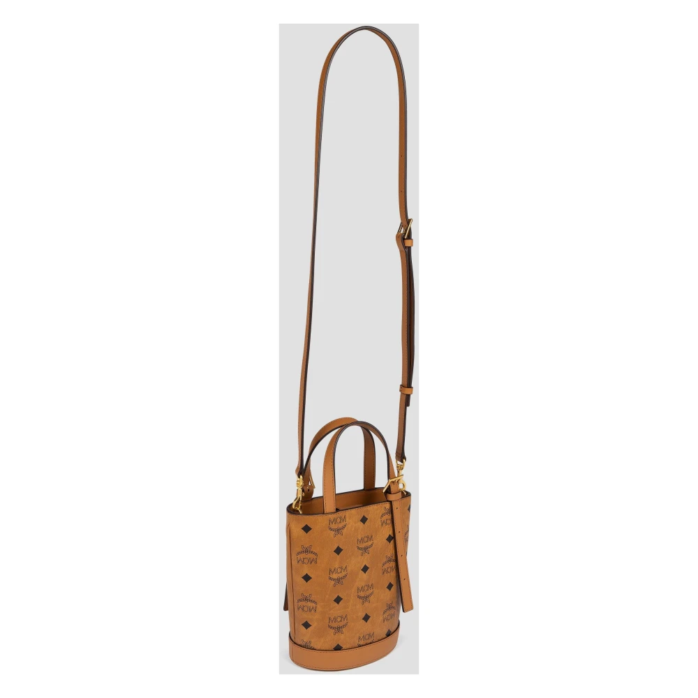 MCM Aren Schoudertas in Visetos Brown Dames