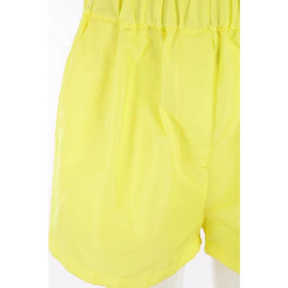 Msgm Gele technische taffeta shorts Yellow Dames