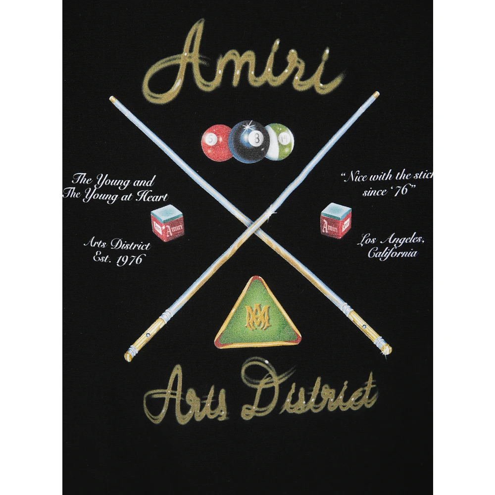 Amiri Pool Cue Bowling Shirt Black Heren