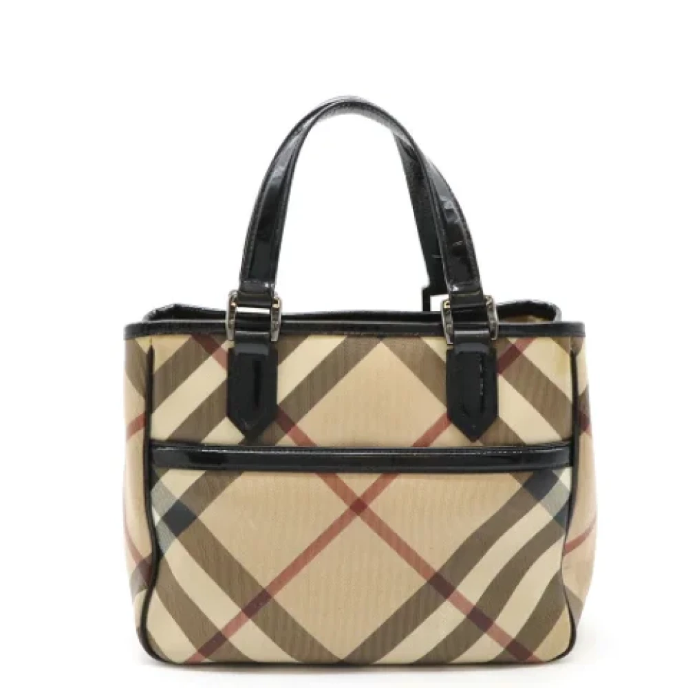 Burberry Vintage Pre-owned Leather handbags Beige Dames
