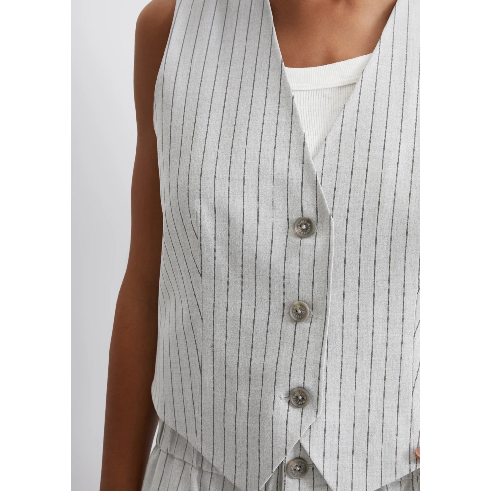 Marc O'Polo Pinstripe vest regular Gray Dames