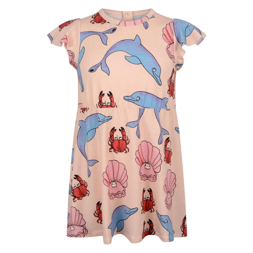 Mini Rodini Women's Pink Dolphin Print Dress