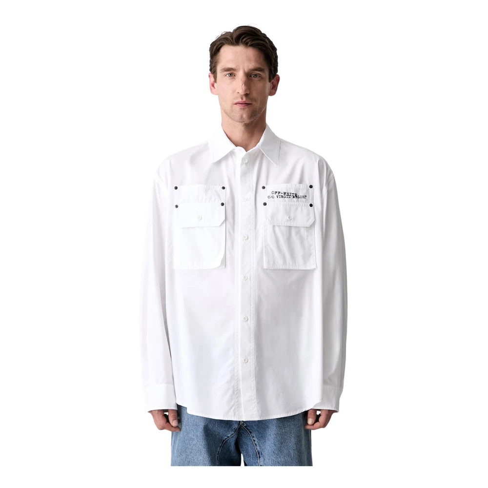 Off White Uomo Bianco Off Magliette, M, New,