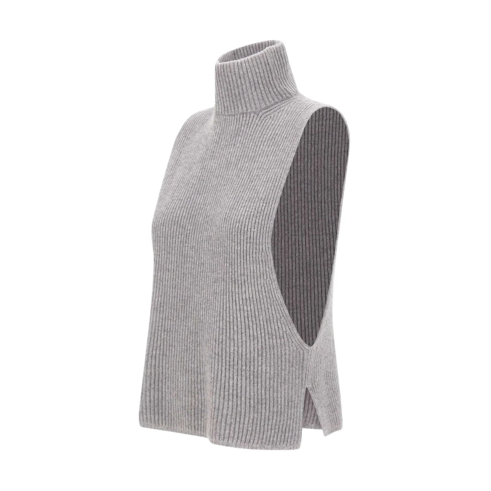 Max Mara Studio Stijlvolle Gebreide Trui Gray Dames
