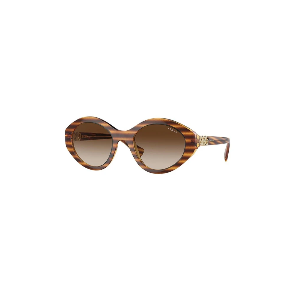 Vogue Women's Brown Resin Frame Sunglasses With Gradient Lenses