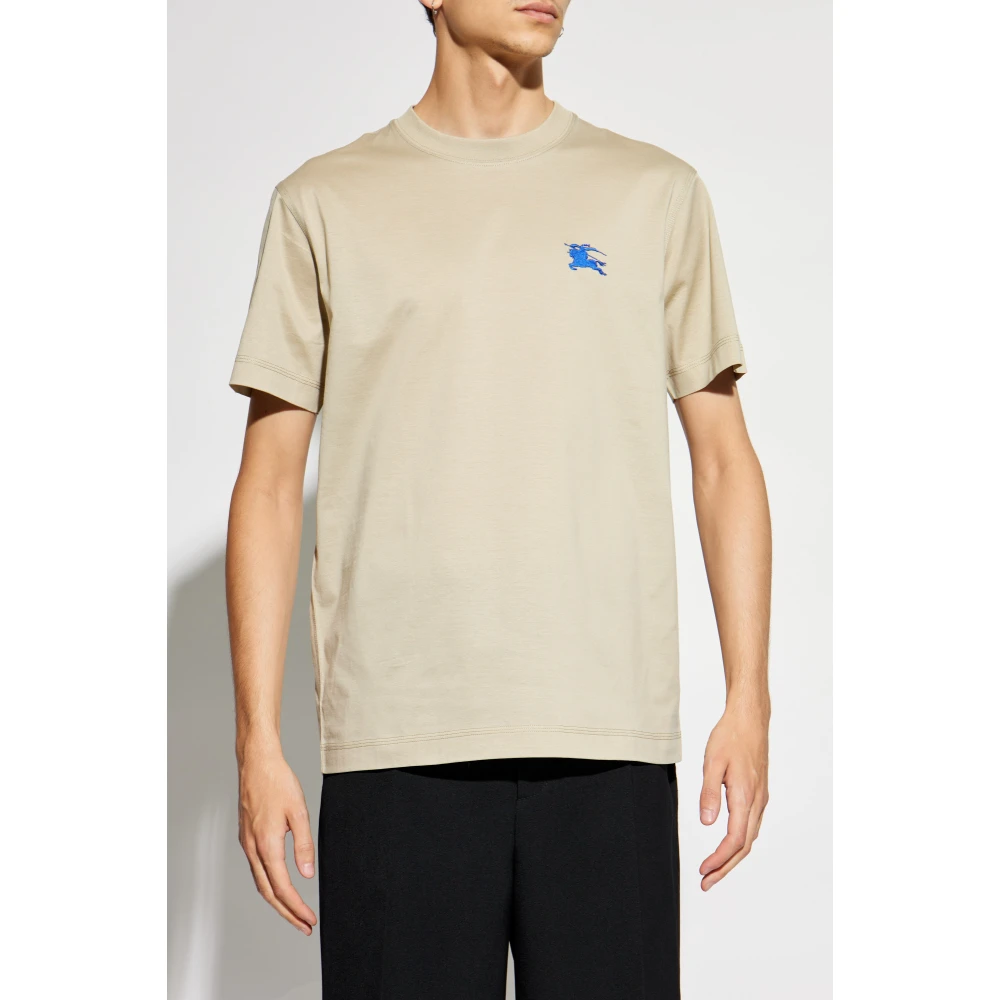 Burberry T-shirt met logo Beige Heren