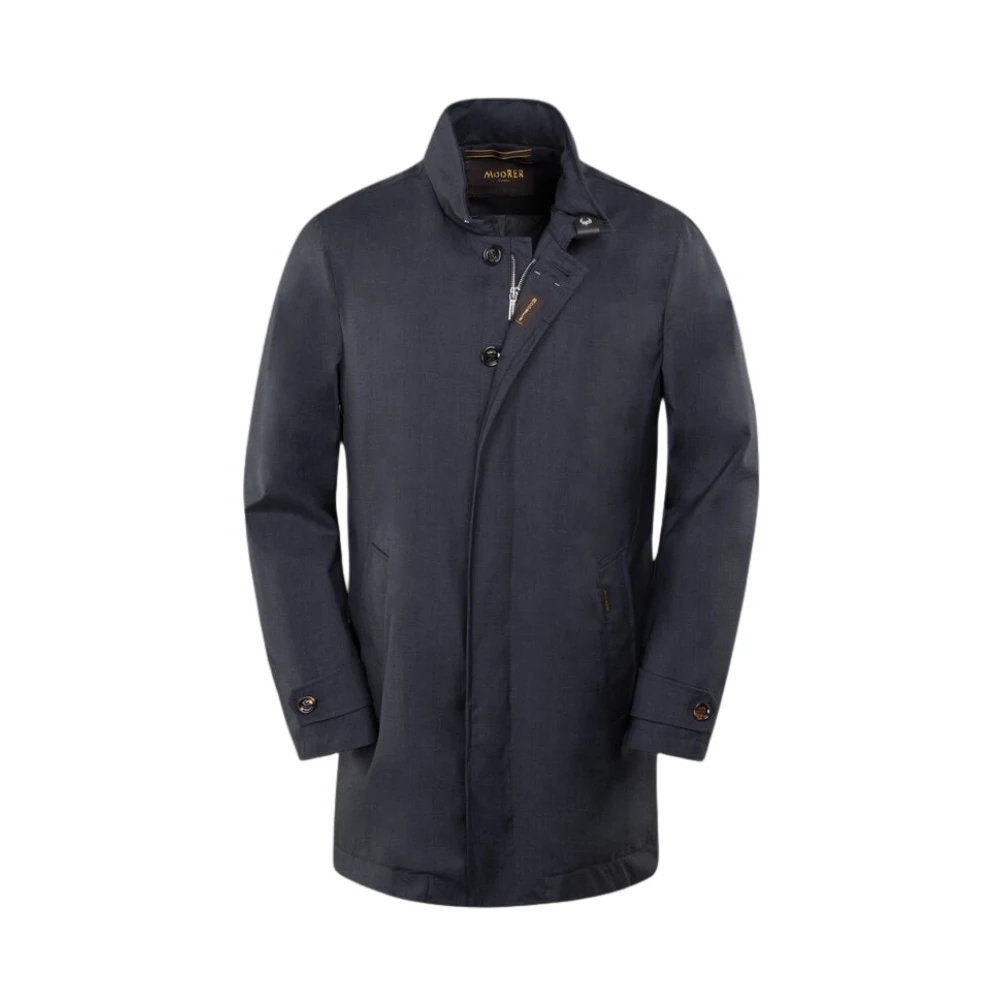 Moorer Men's Blue Parkas, M, Duster Coat