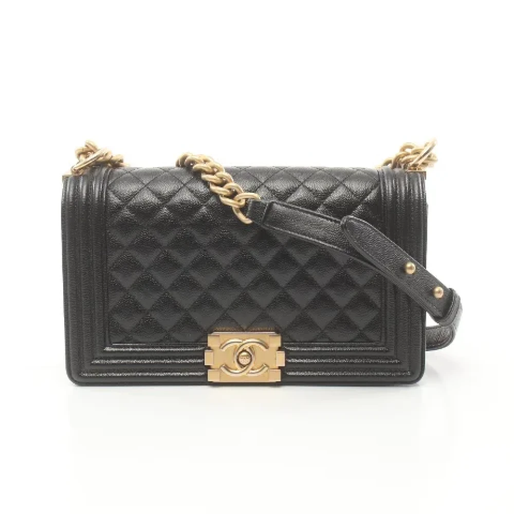Chanel Vintage Pre-owned Leather crossbody-bags Black Dames