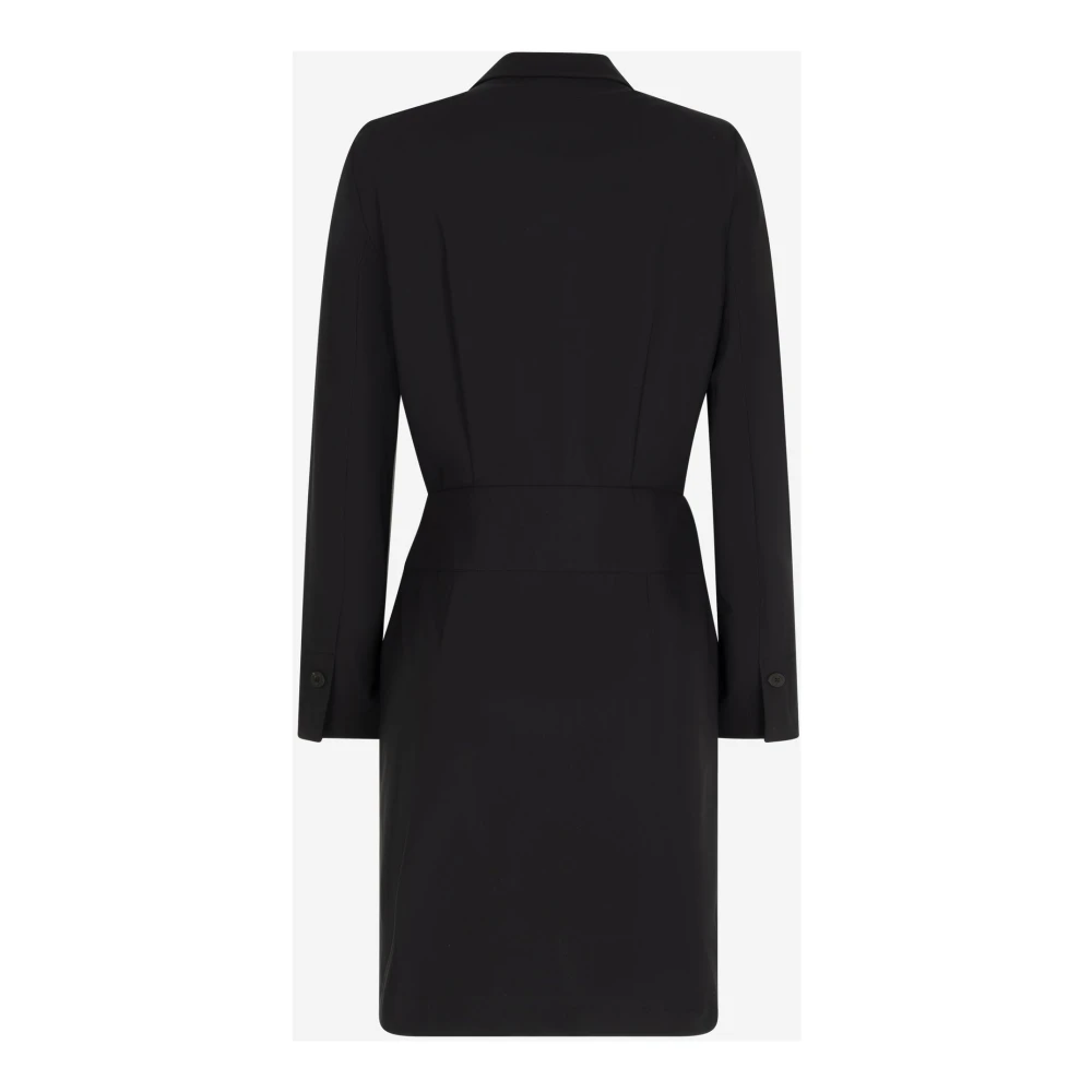Jane Lushka Stijlvolle Zwarte Blazer Jurk Black Dames