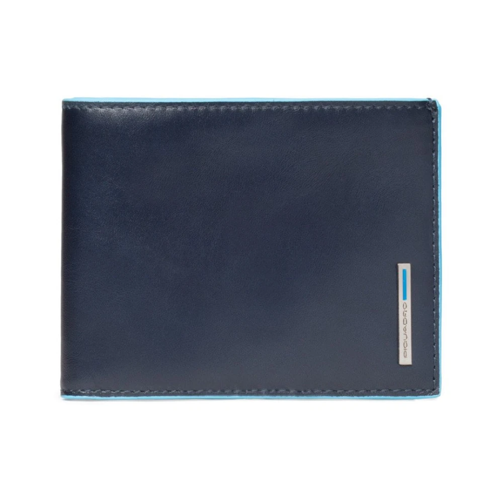 Piquadro Men's Blue Square Wallet Business Style