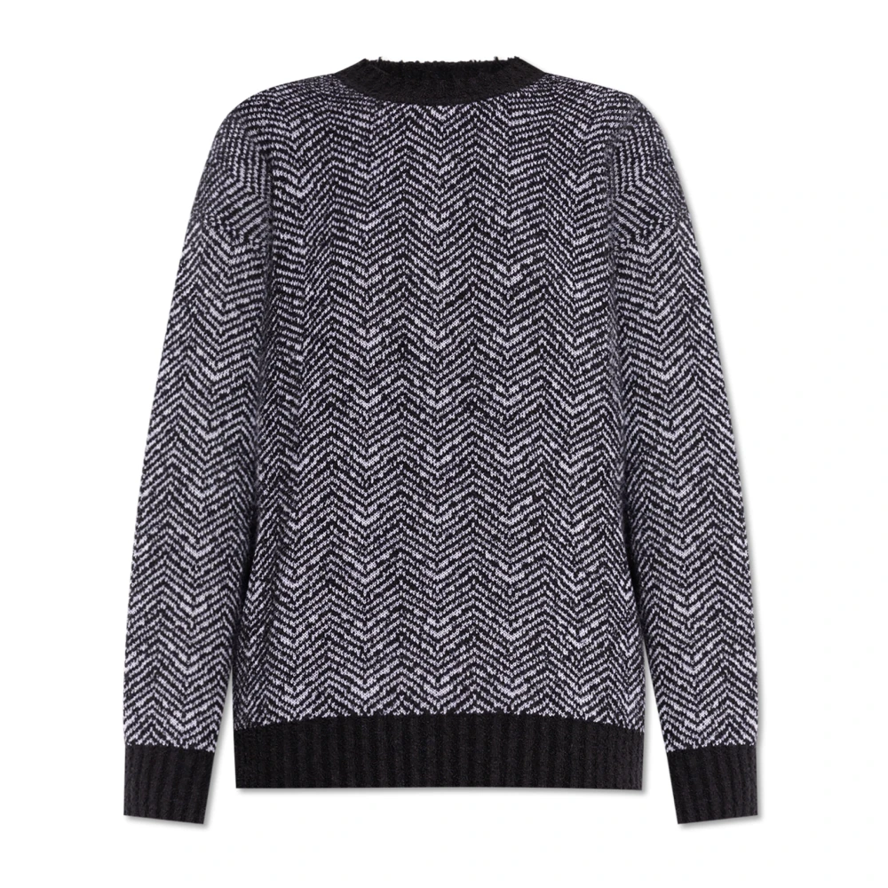 Moschino Trui met geborduurd patroon Black Dames