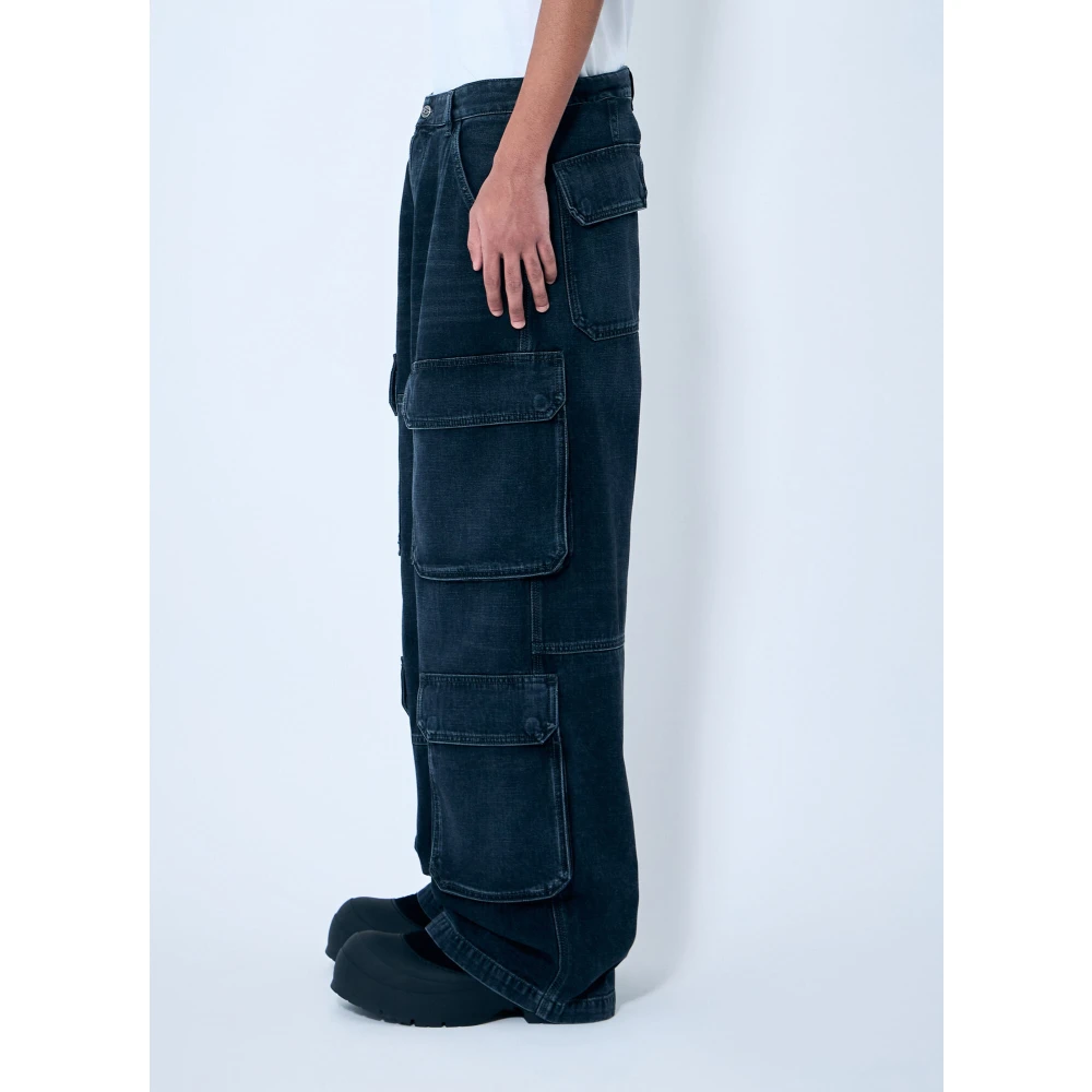 Diesel Denim Cargo Broek met Meerdere Zakken Blue Heren