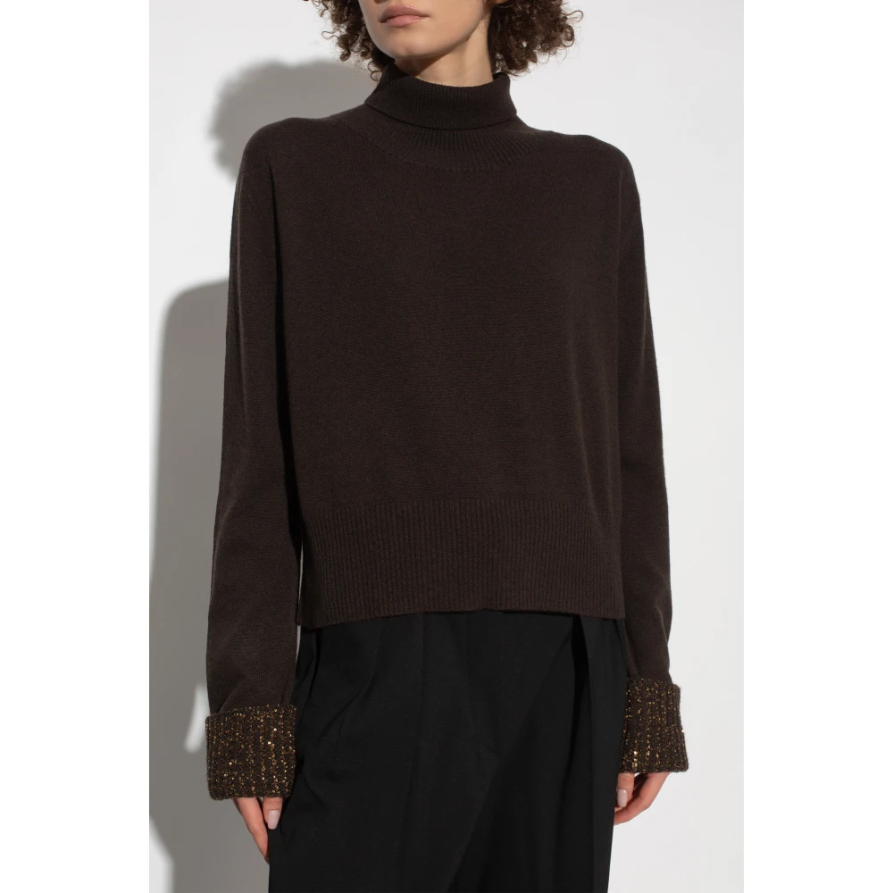 Fabiana Filippi Wollen Turtleneck Brown Dames