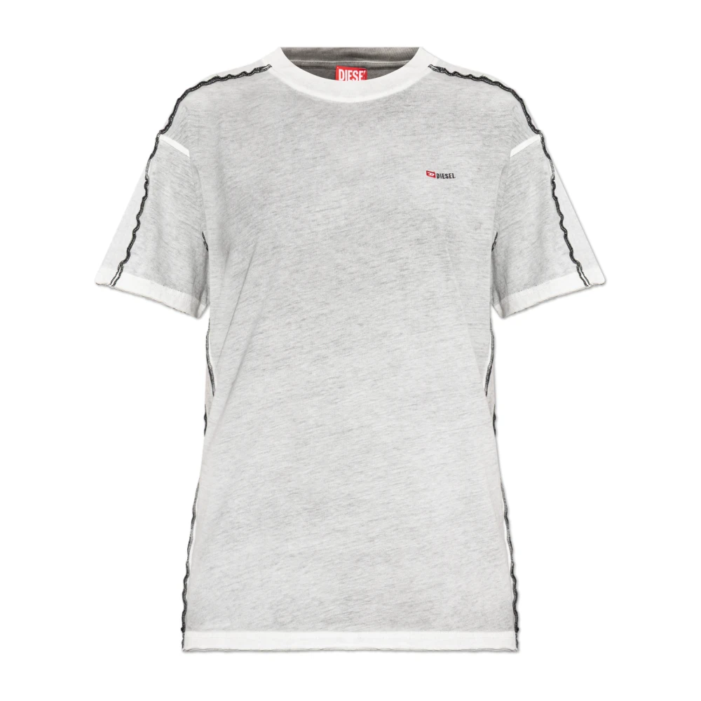 Diesel Donna Grigio Top, Xl, New,