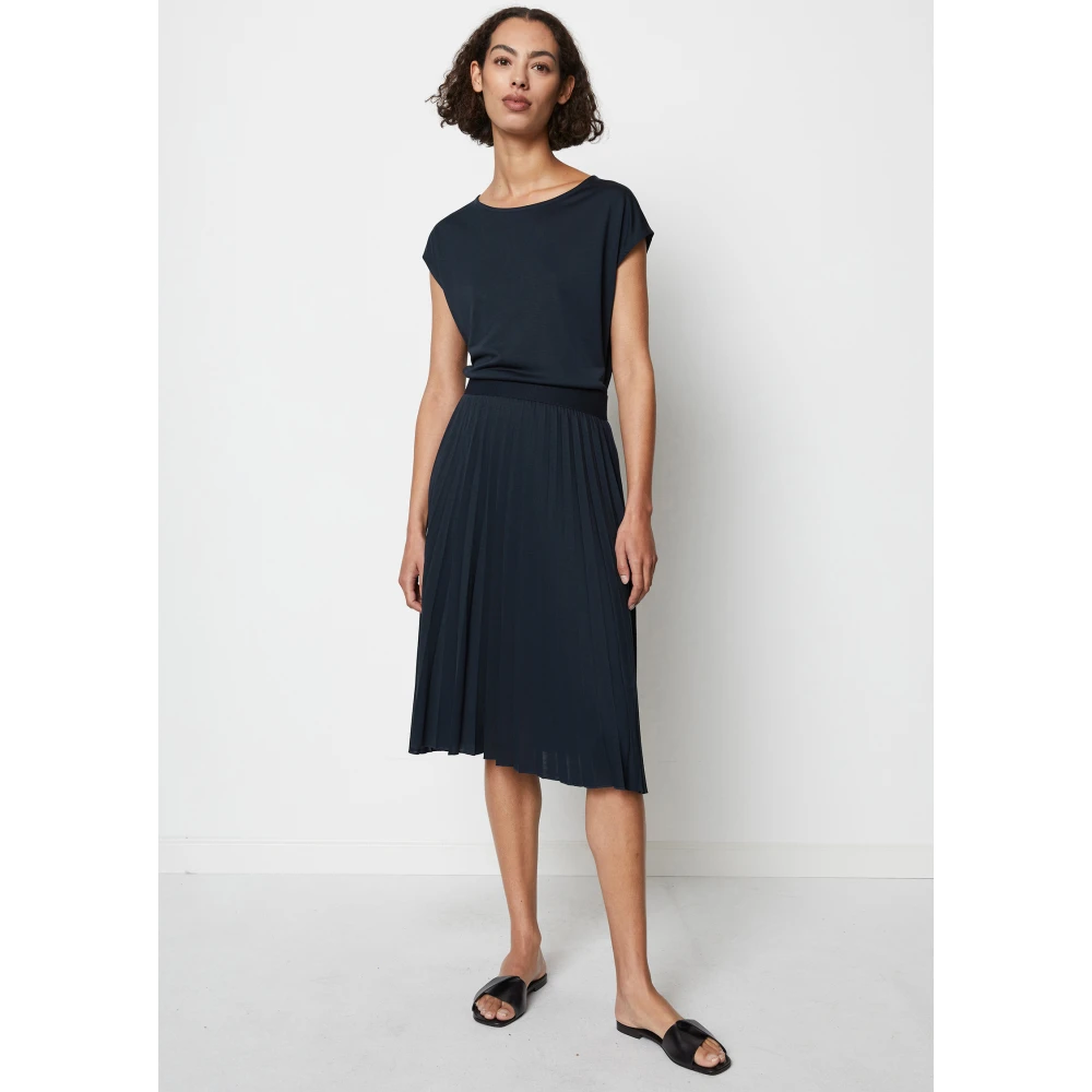 Marc O'Polo Jerseyjurk met elastische taille Blue Dames