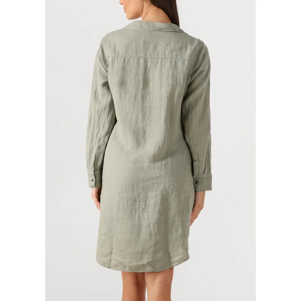 MOS MOSH Chique Khaki Linnen Jurk Green Dames