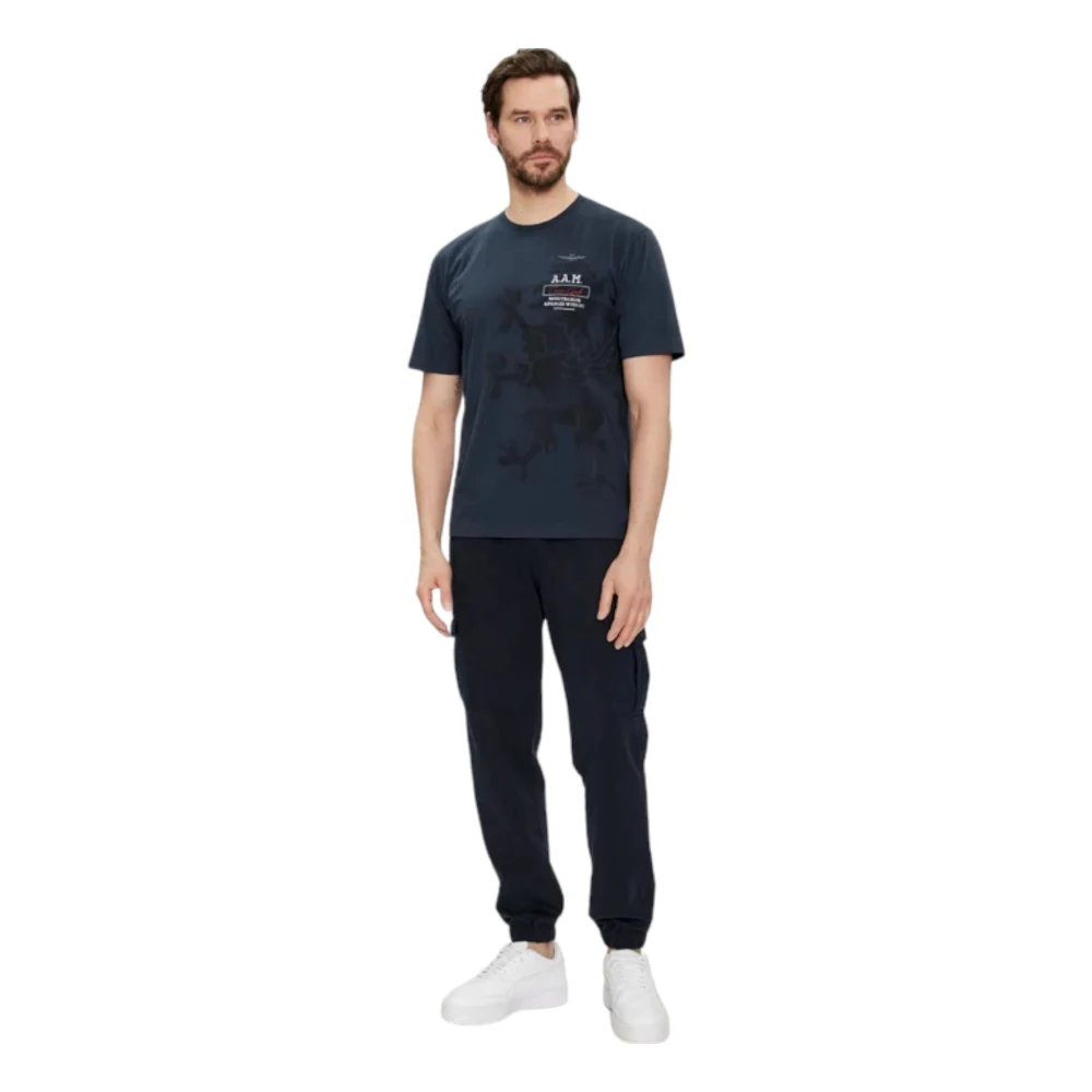 aeronautica militare Korte mouw T-shirt voor mannen Blue Heren