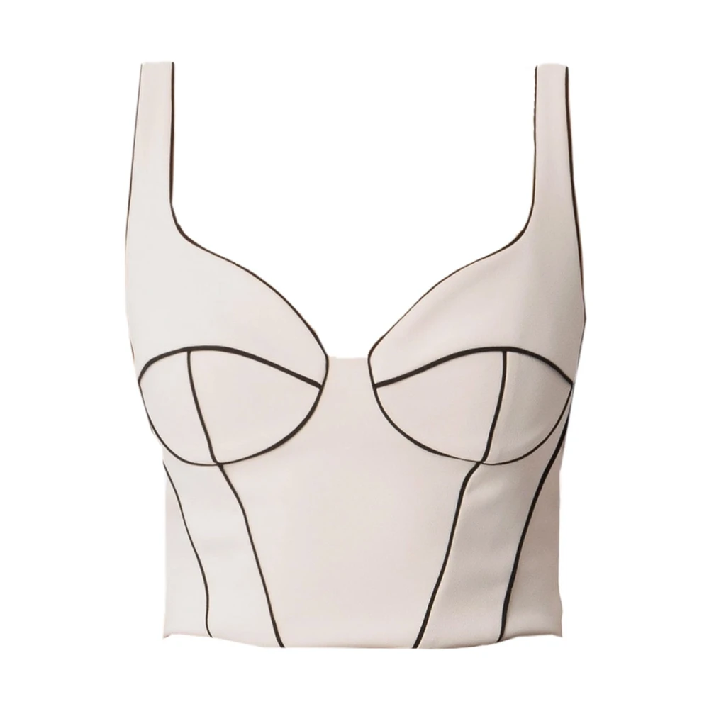 Elisabetta Franchi Women's White Sleeveless Top 2XL
