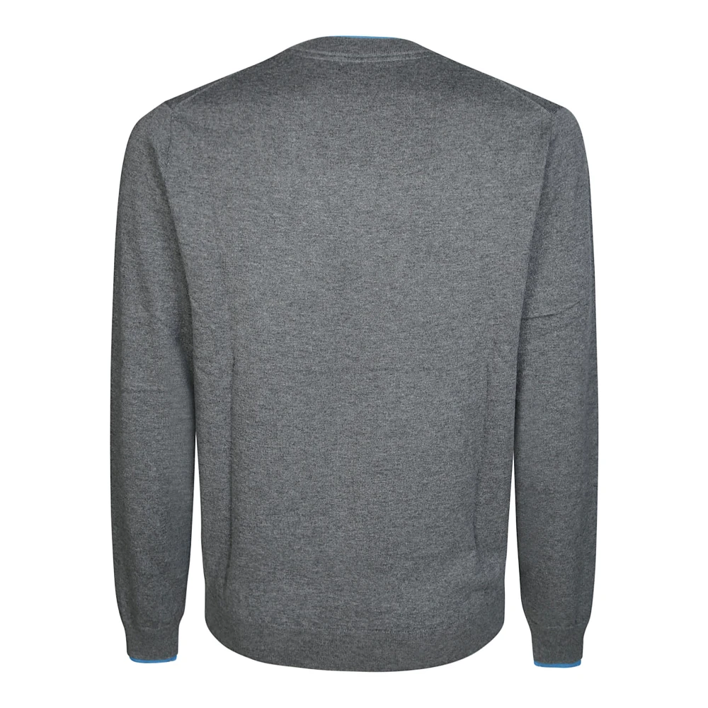 Sun68 Dubbele Rib Ronde Stijlvolle Top Gray Heren