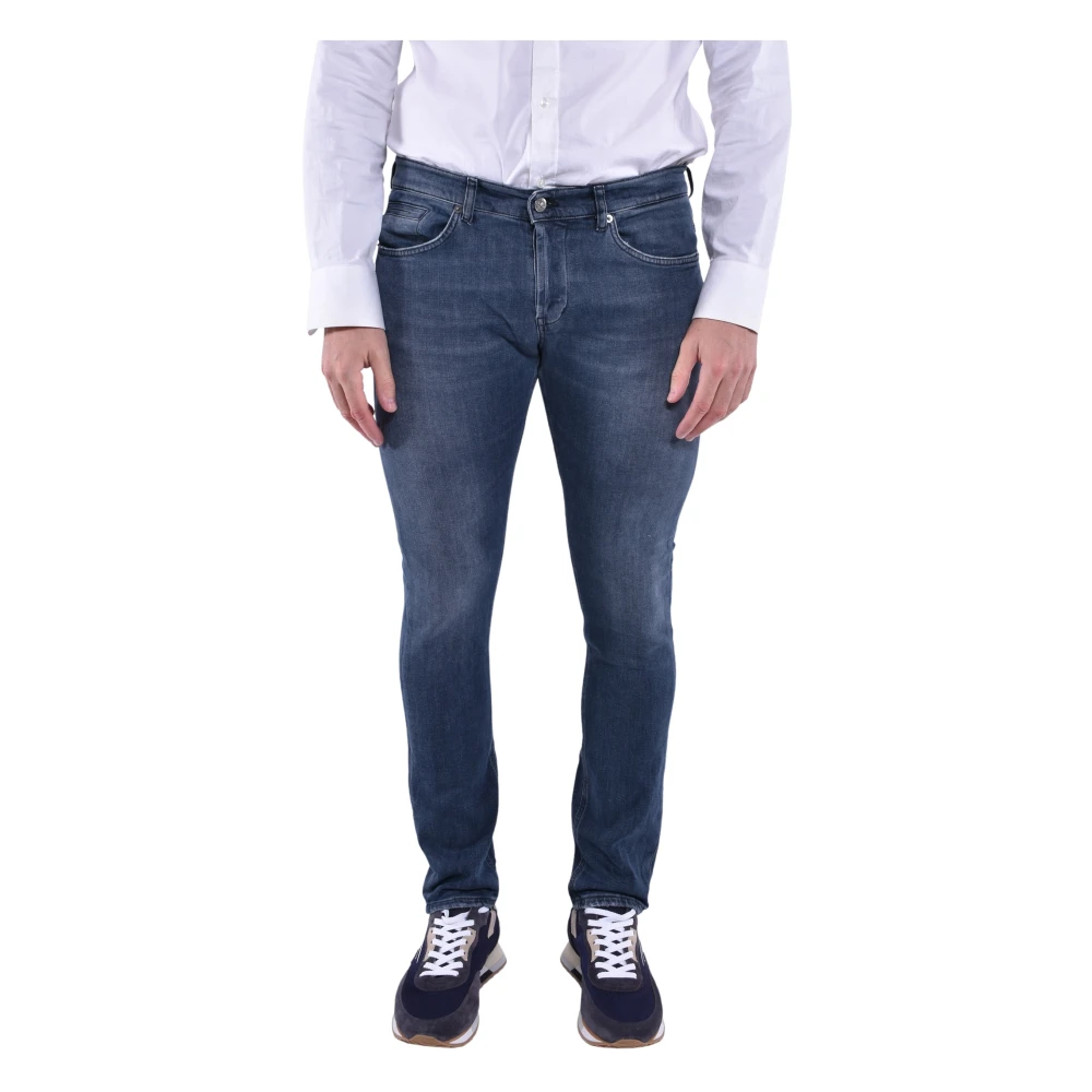 Dondup Skinny Fit Lage Taille Denim Jeans Blue Heren