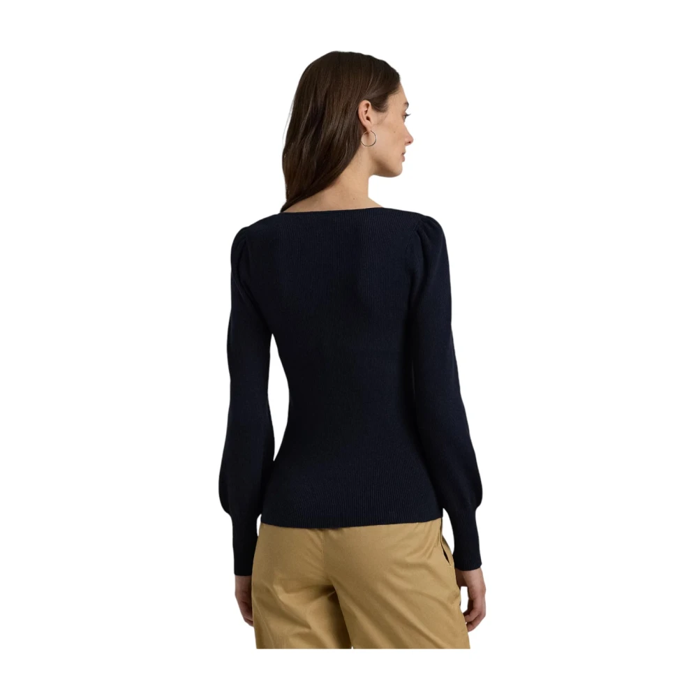 Ralph Lauren Rondgebreide trui met ronde hals Blue Dames