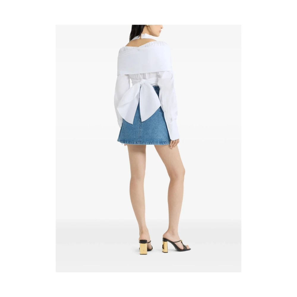 Patou Witte Pofmouw Overhemd met Paneeldetails White Dames