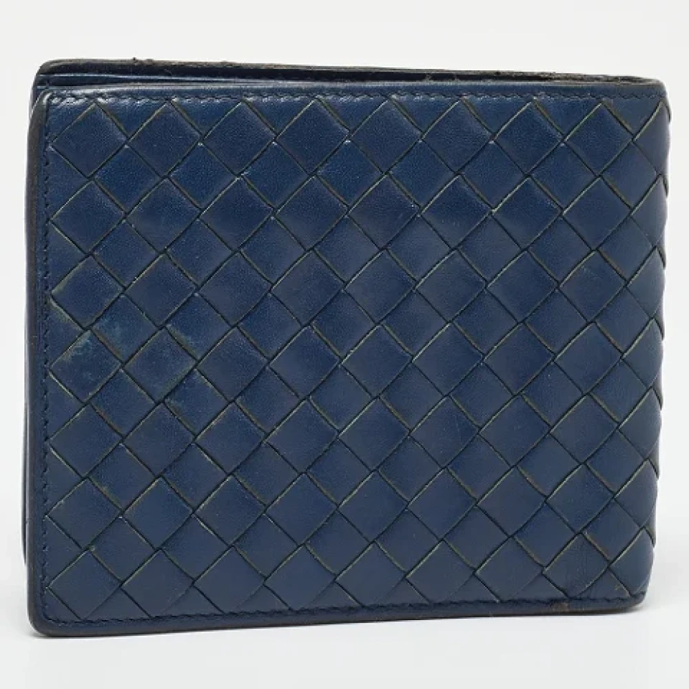 Bottega Veneta Vintage Pre-owned Leather wallets Blue Heren