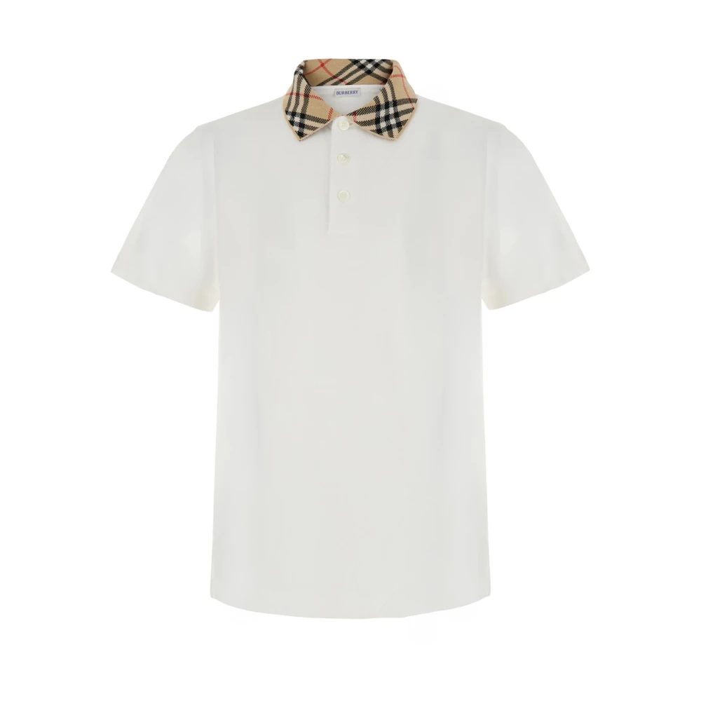 Burberry , Polo Shirts, Male, White, S, Polo Eva