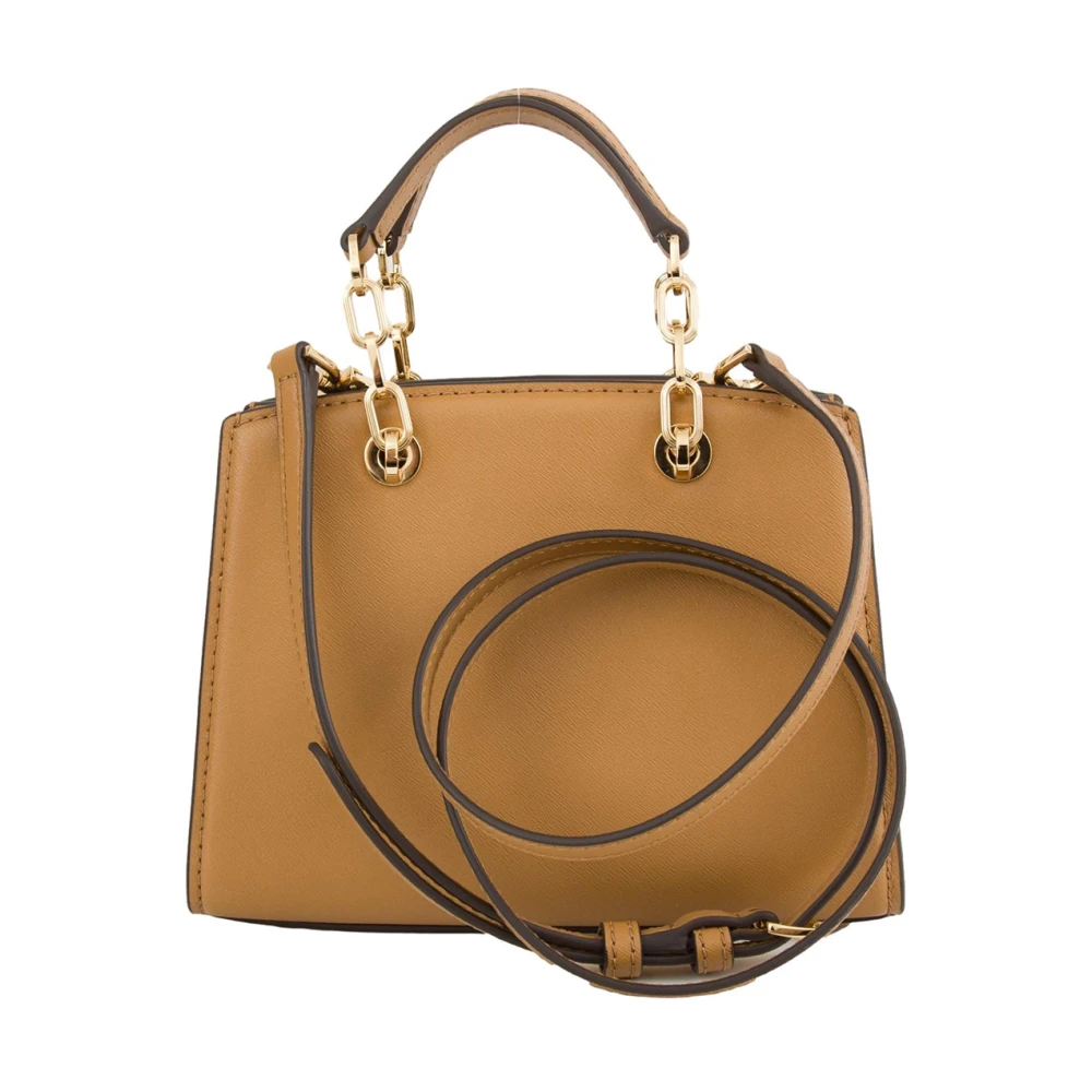 Michael Kors Leren Crossbody Tas Brown Dames