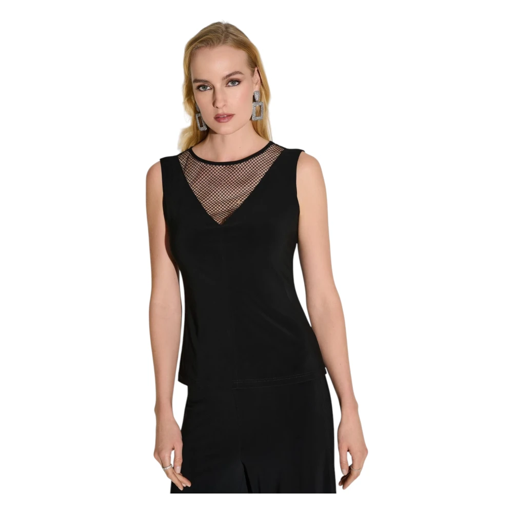 Joseph Ribkoff Women's Black Sleeveless Tops, 5XL, Top E Canotte Poliestere