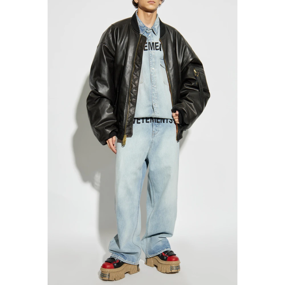 Vetements Logo shirt Blue Heren