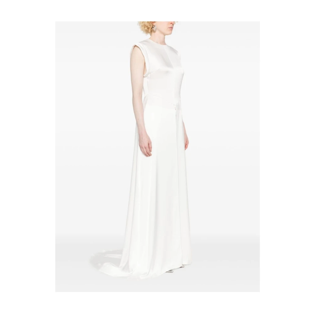 David Koma Satijnen Blouse Wit Shirt White Dames