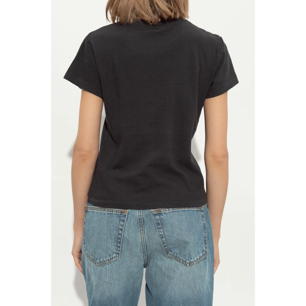 Re Done Bedrukt T-shirt Black Dames
