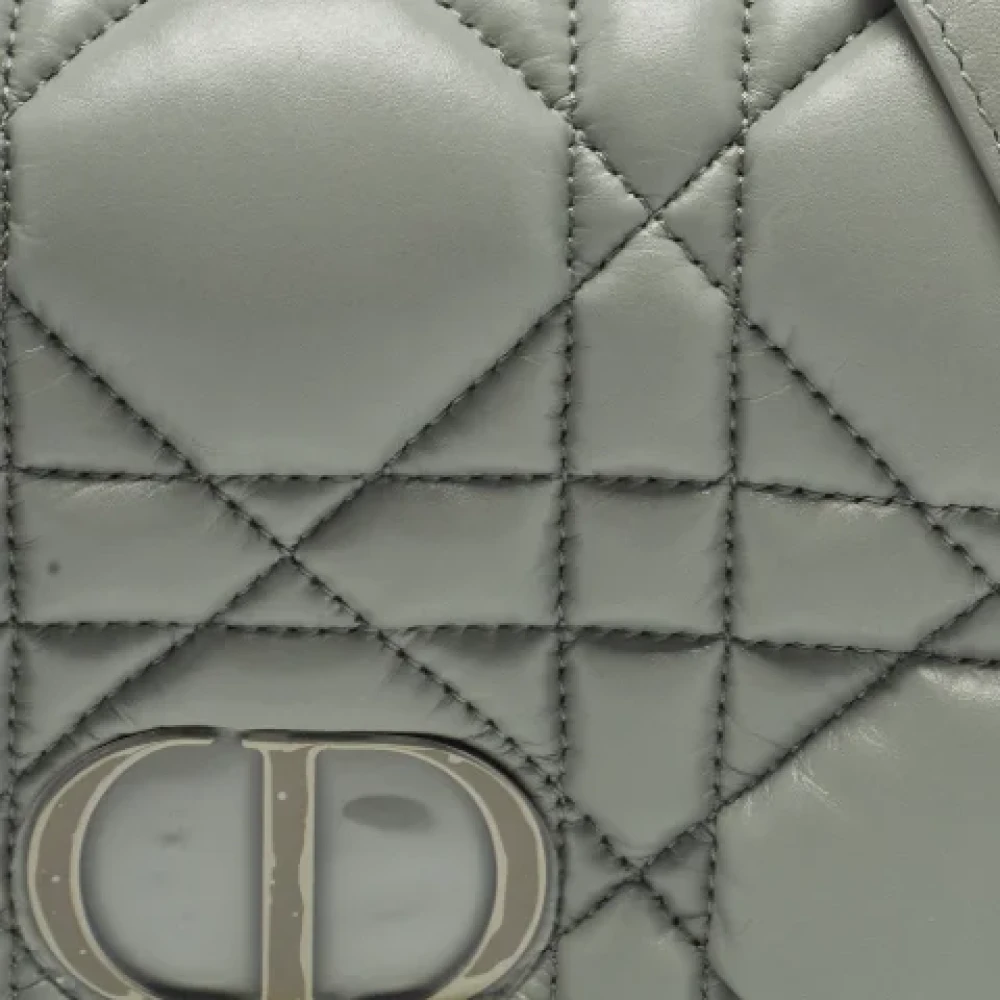 Dior Vintage Pre-owned Leather dior-bags Gray Dames