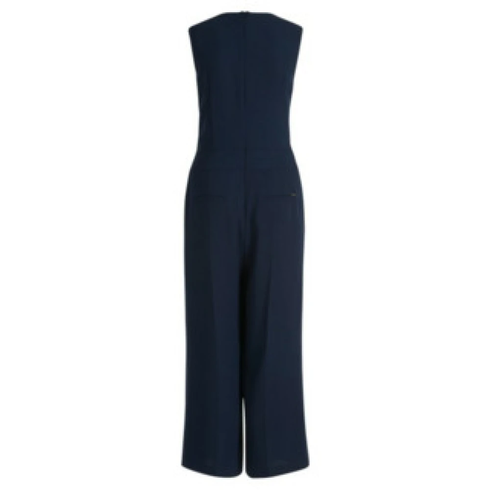 Betty & Co Mouwloze Navy Overall Jumpsuit Blue Dames