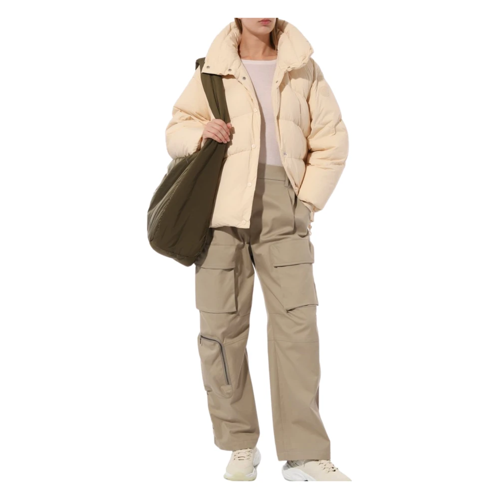 Duno Gewatteerde hoge hals donsjas Beige Dames