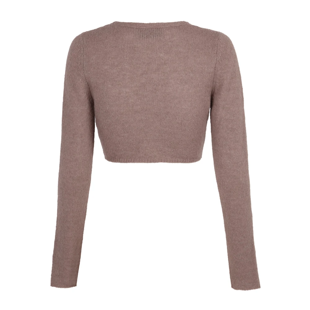 Cortana Alpaca Merino Zijde Korte Top Brown Dames