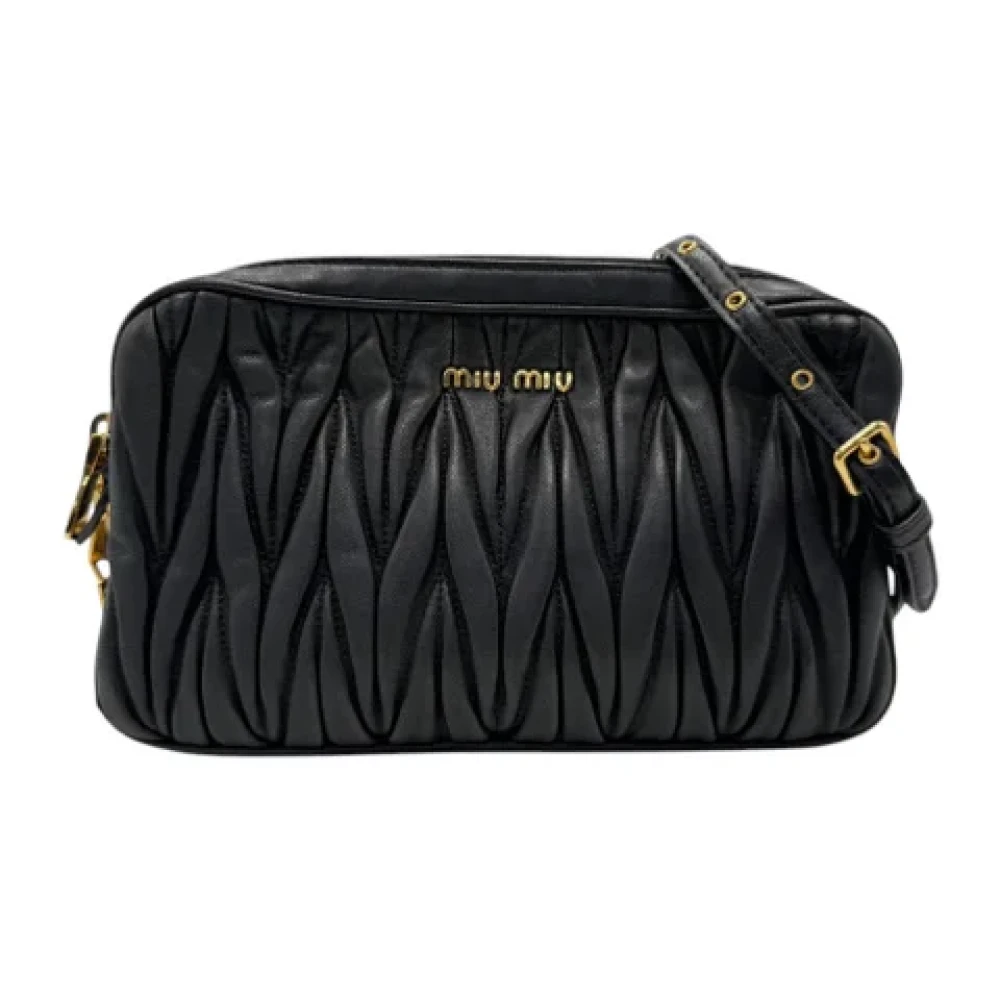 Miu Pre-owned Leather shoulder-bags Black Dames