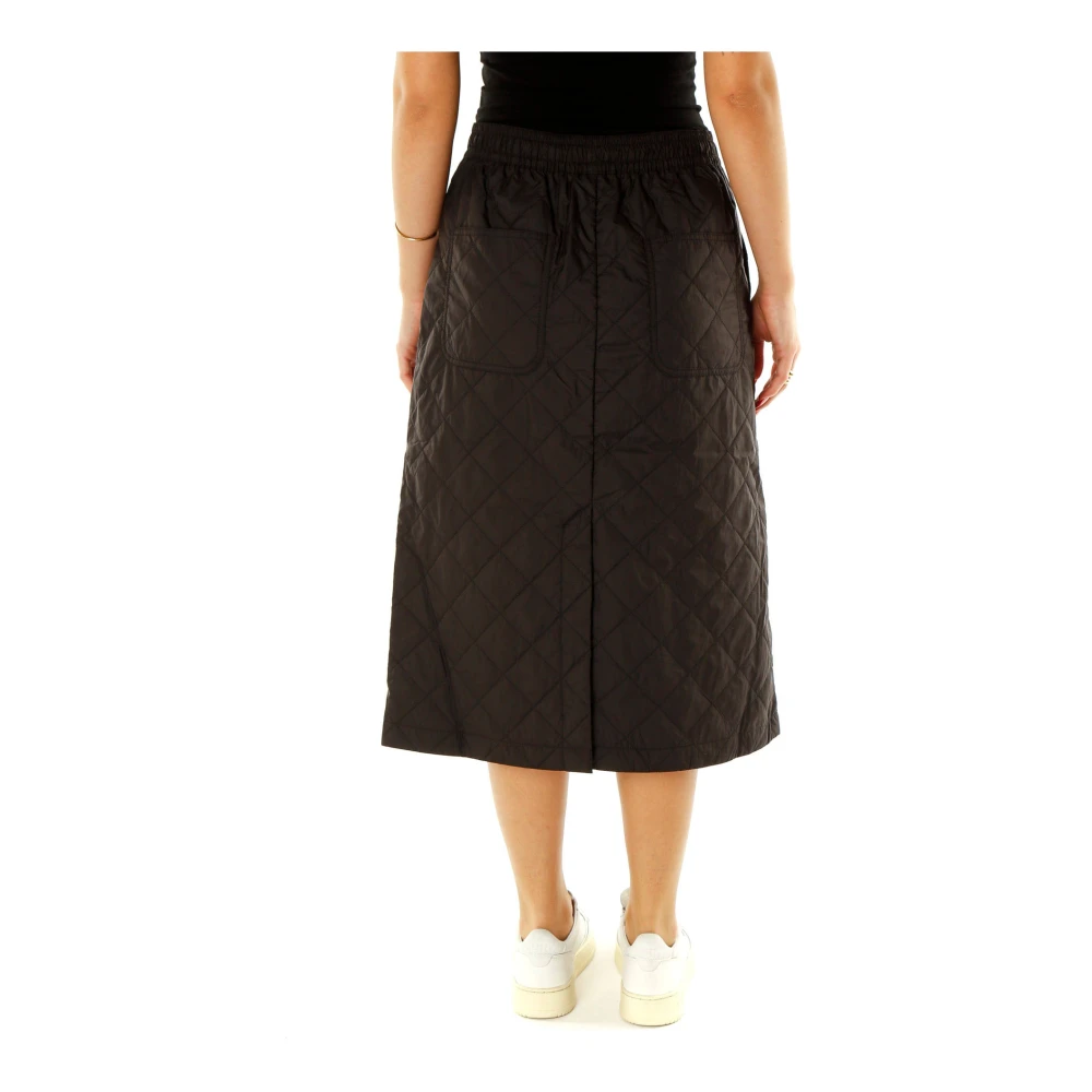 Carhartt WIP A-Lijn Waterafstotende Rok met Zakken Black Dames
